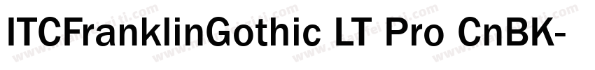 ITCFranklinGothic LT Pro CnBK字体转换